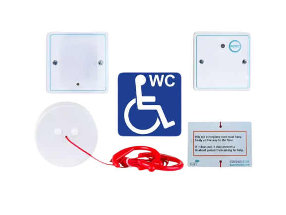 Baldwin Boxall Disabled Toilet Alarm Kit Crowngas Detection System Doha Qatar in Qatar White Disabled Toilet Alarm Kit